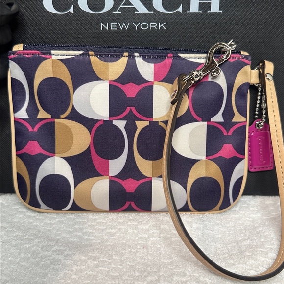 Coach Purple and Pink Patterned Wristlet - Picture 2 of 6